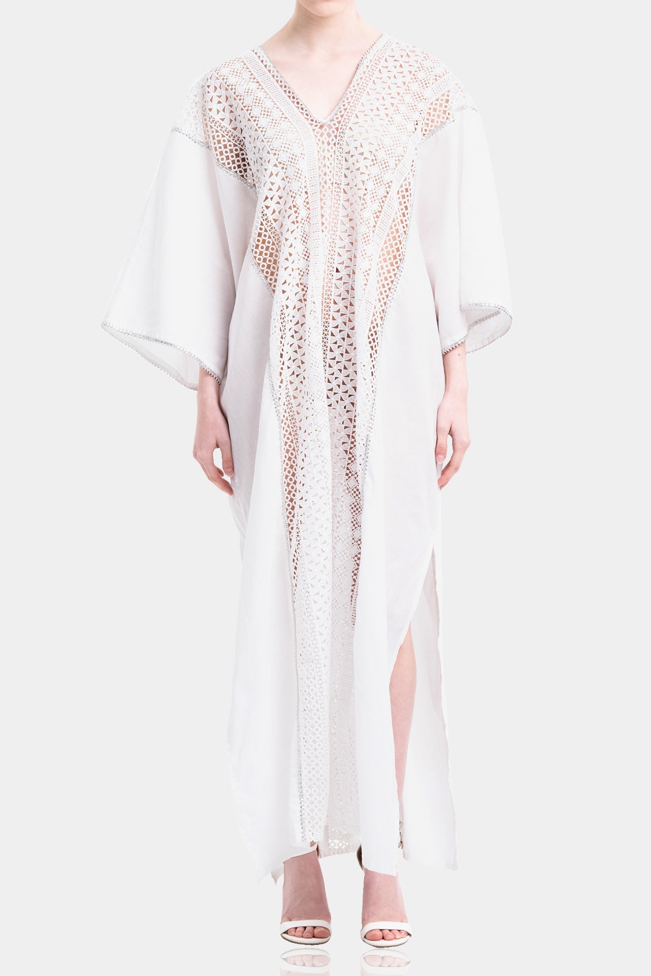 pure cotton kaftan dress Resort Wear Bohemian Caftan Dress