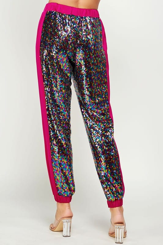 Designer Joggers With Sequins Womens Sequin Joggers Kyle X Shahida