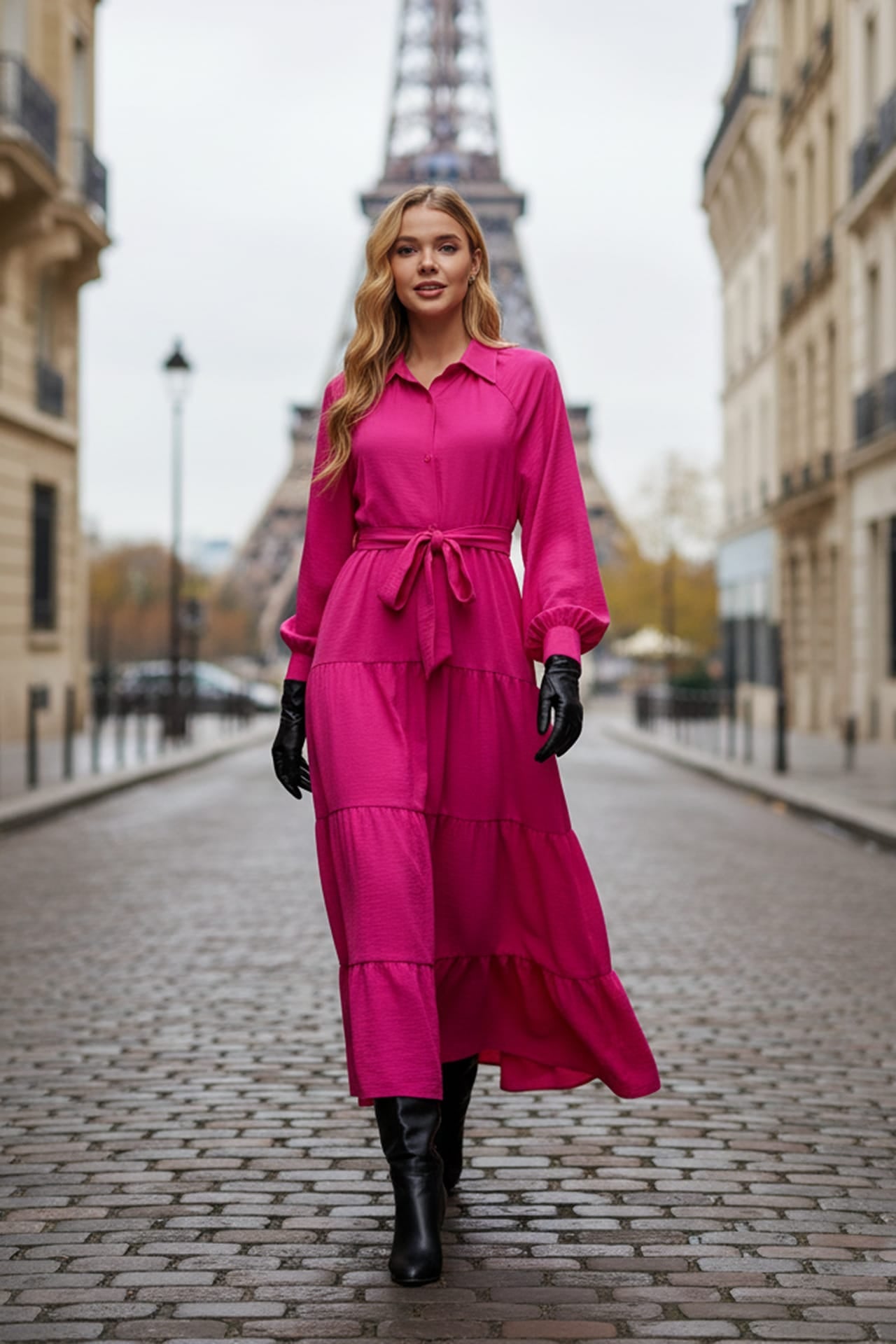 pink tiered shirt dress Tiered Raw Edge Washed Shirt Dress for Women Krush Kandy