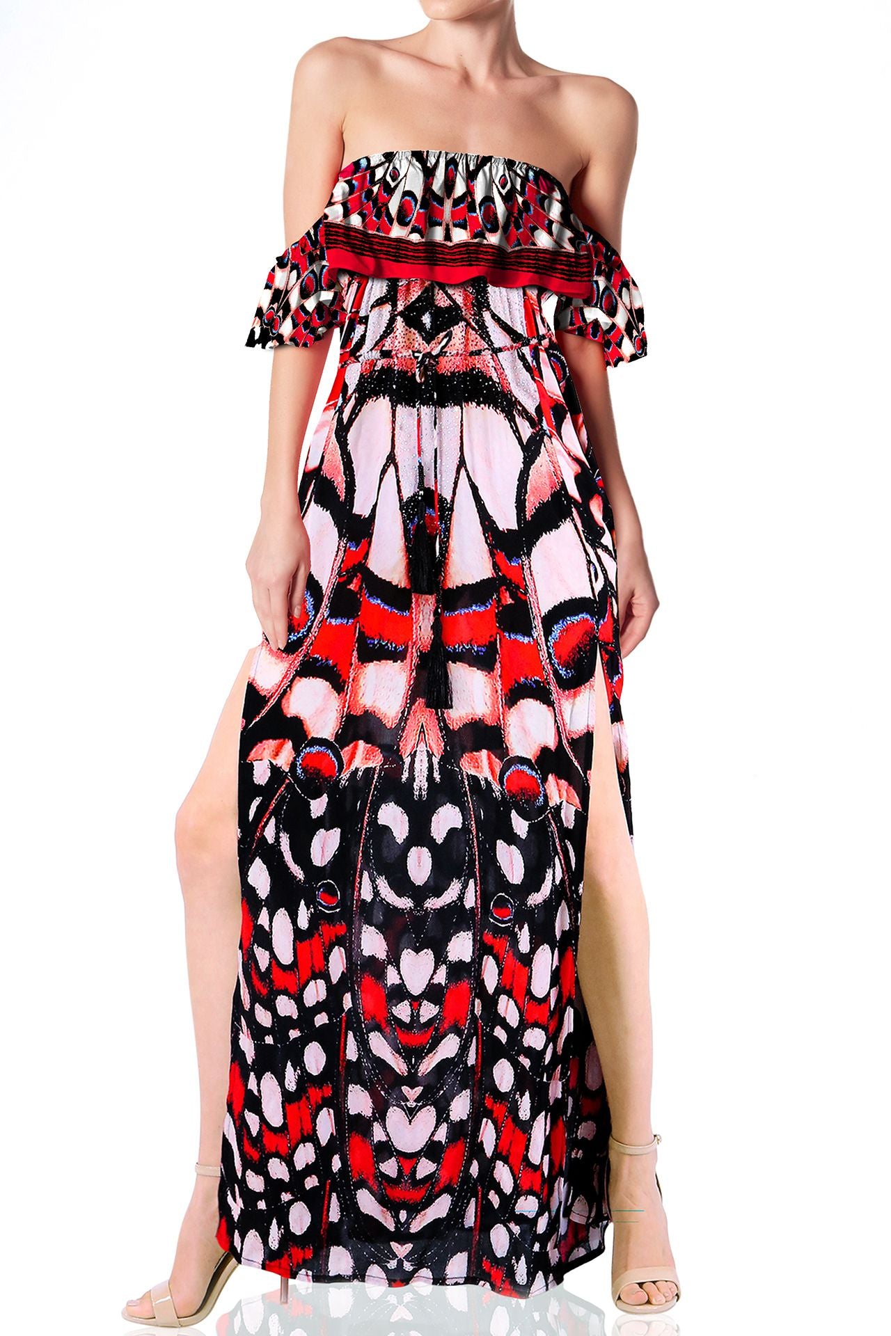 As seen on KUWTK Exclusive E! Kyle Richards Butterfly Print Maxi Dress