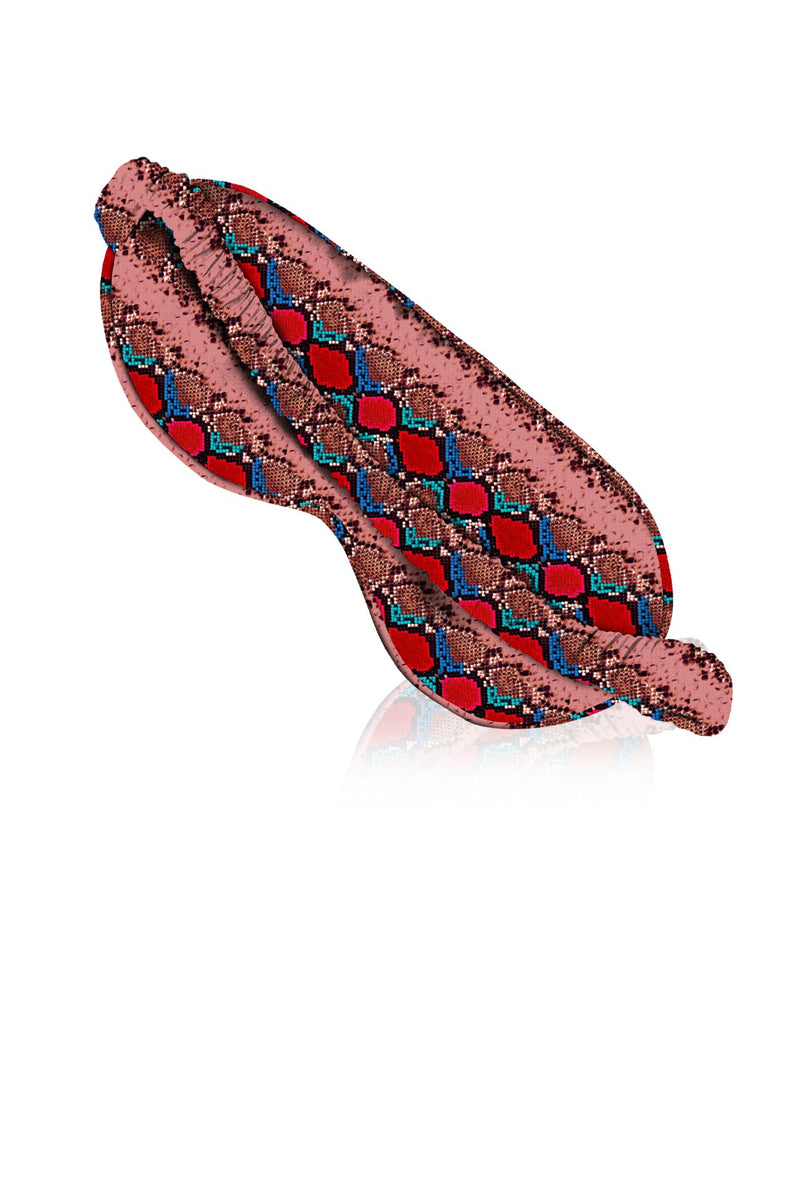 Luxury Eye Mask Made With Cupro Sustainable In Blood Stone Kyle x Shahida