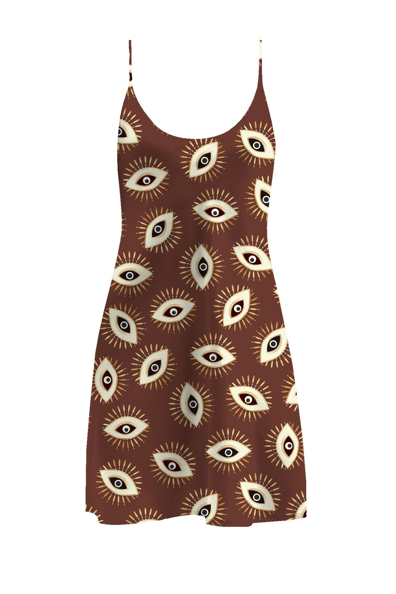 Brown Cami Slip Dress