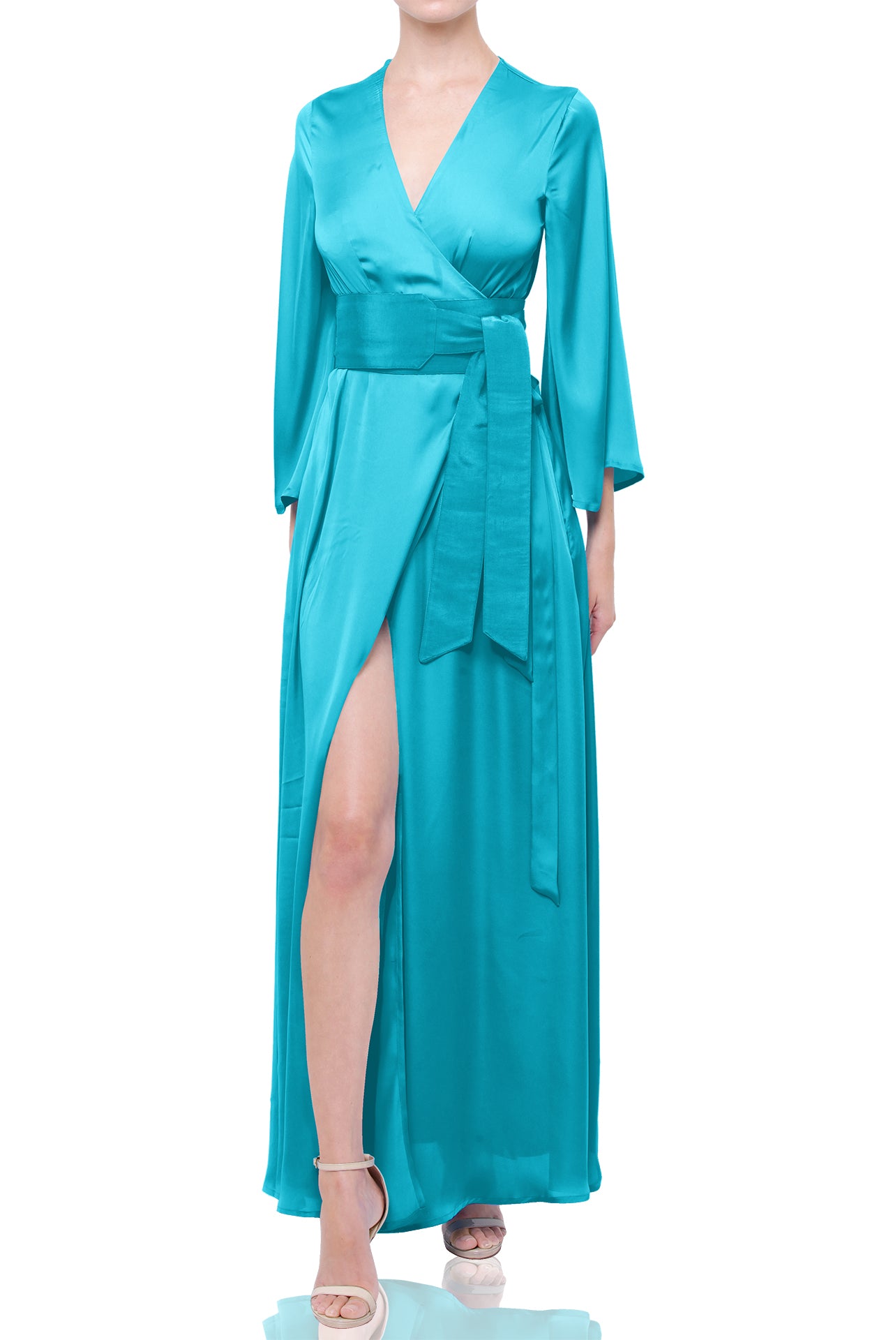 Designer Solid Wrap Dress - Wrap Dress & Wrap Maxi Dress For Women XL Designer Solid Wrap Dress - Wrap Dress & Wrap Maxi Dress For Women XL