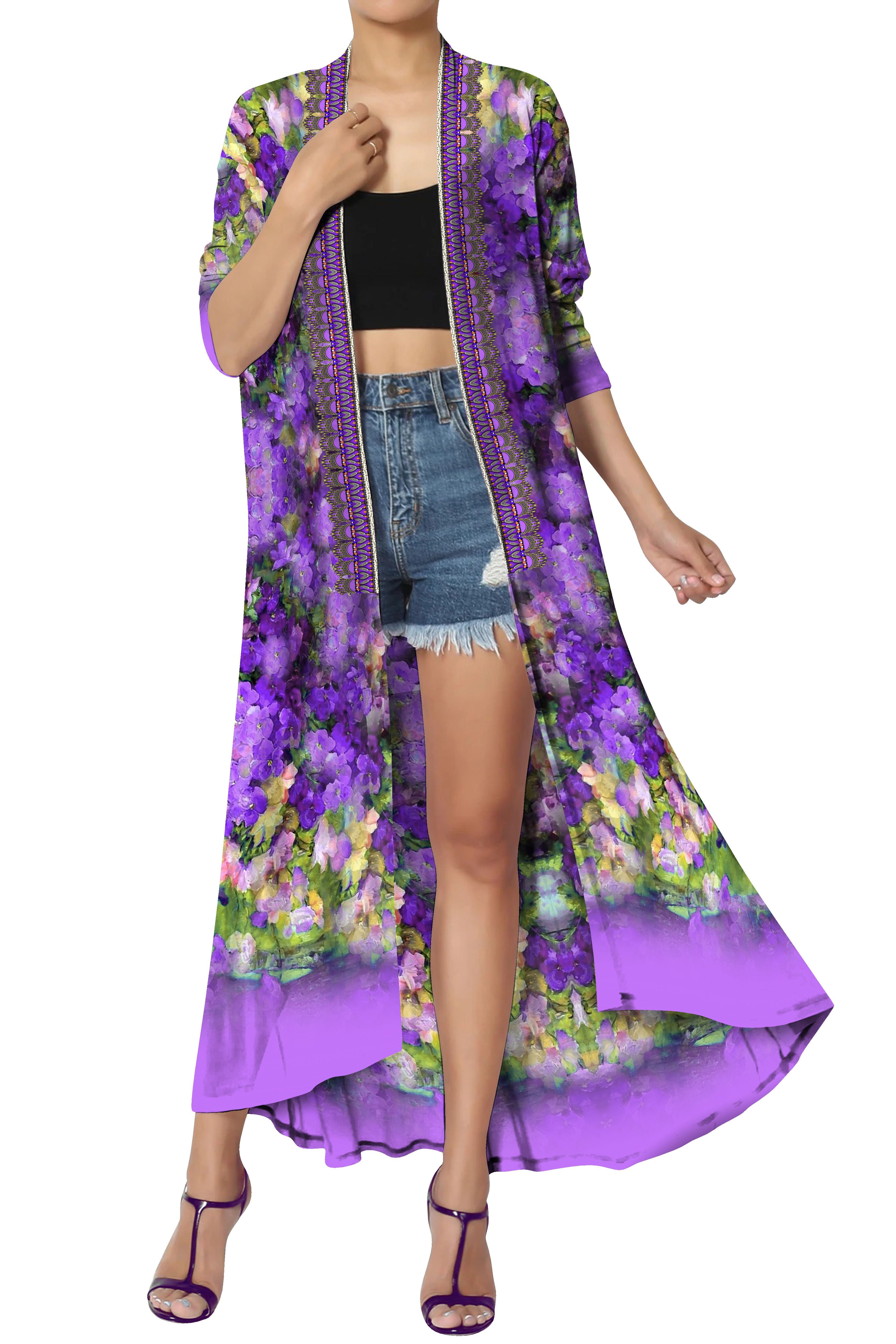 sheer duster dress Sheer Duster with Dress in Lilac