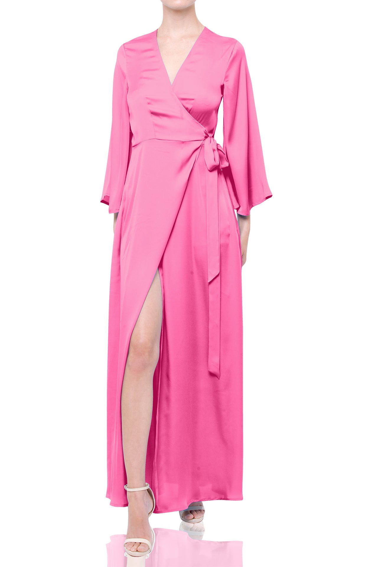 Designer Solid Wrap Dress - Wrap Dress & Wrap Maxi Dress For Women Custom Size Designer Solid Wrap Dress - Wrap Dress & Wrap Maxi Dress For Women Custom Size