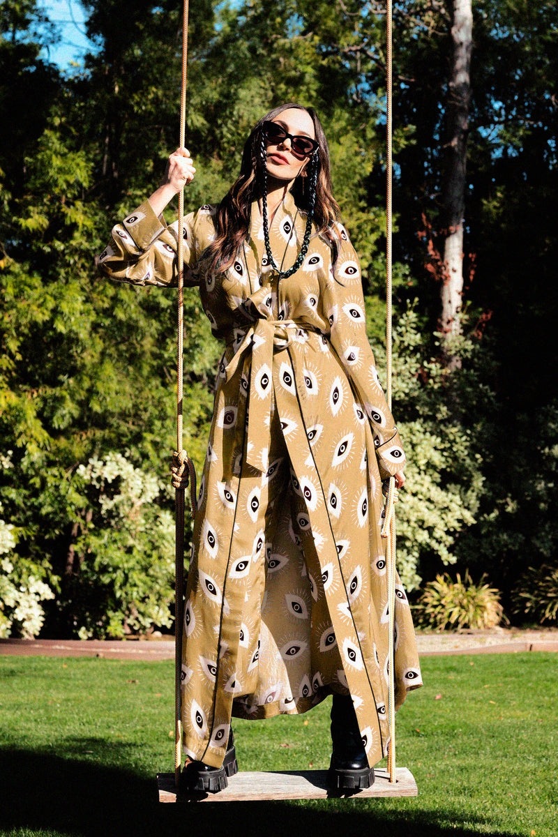 Designer Robe Dress Silk Dressing gown Designer Robe Jackets Kyle