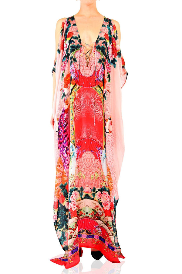 Long Kaftan Coral Pink