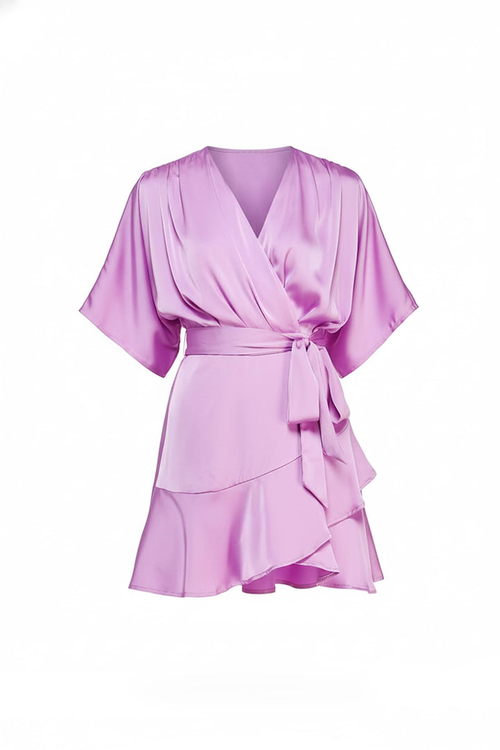 Shahida Parides,
flattering v-neck dress,
flowy party dress,
dress with waist belt,