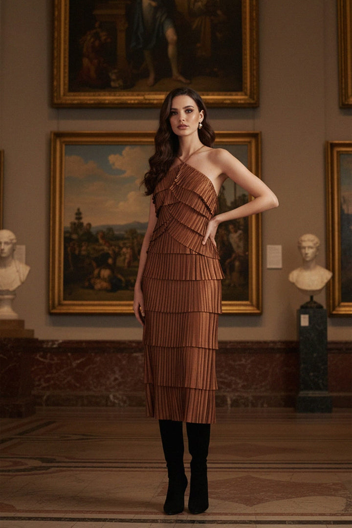 N ea Pari,
Ruffle detailing outfit,
Trendy ruffle set,
Flowy ruffle skirt set,