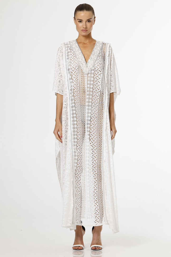 White Cotton Kaftan Dress | Cotton kaftans Online at Shahida Parides Kyle x Shahida White Cotton Kaftan Dress | Cotton kaftans Online at Shahida Parides Kyle x Shahida