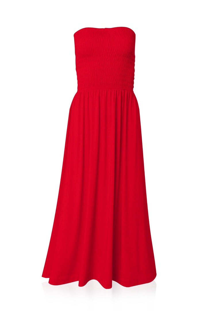Designer Fit & Flare Tube Red Dress