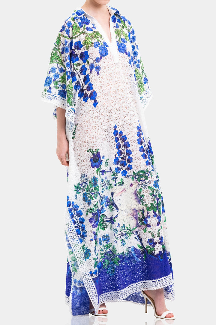 Designer Laceup Kaftan Dress in Cotton | Cotton kaftans Online at Shahida Parides XL Designer Laceup Kaftan Dress in Cotton | Cotton kaftans Online at Shahida Parides XL