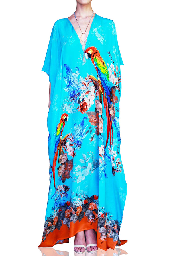 tropical dresses for vacation, cute vacation outfits, Shahida Parides, maxi kaftan,