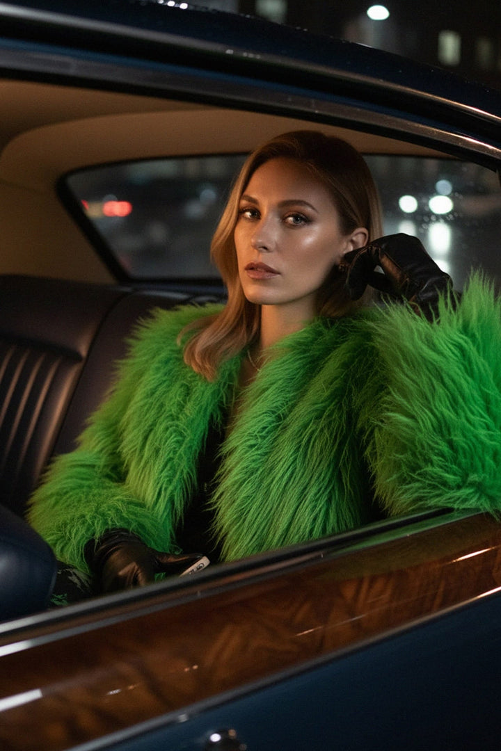 N ea Pari, Ethical faux fur jacket for women, Faux fur winter jacket for cold climates,