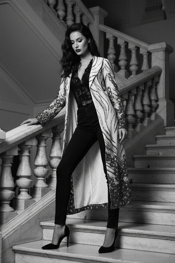 Women’s party coat, Statement sequin jacket, Kyle X Shahida,