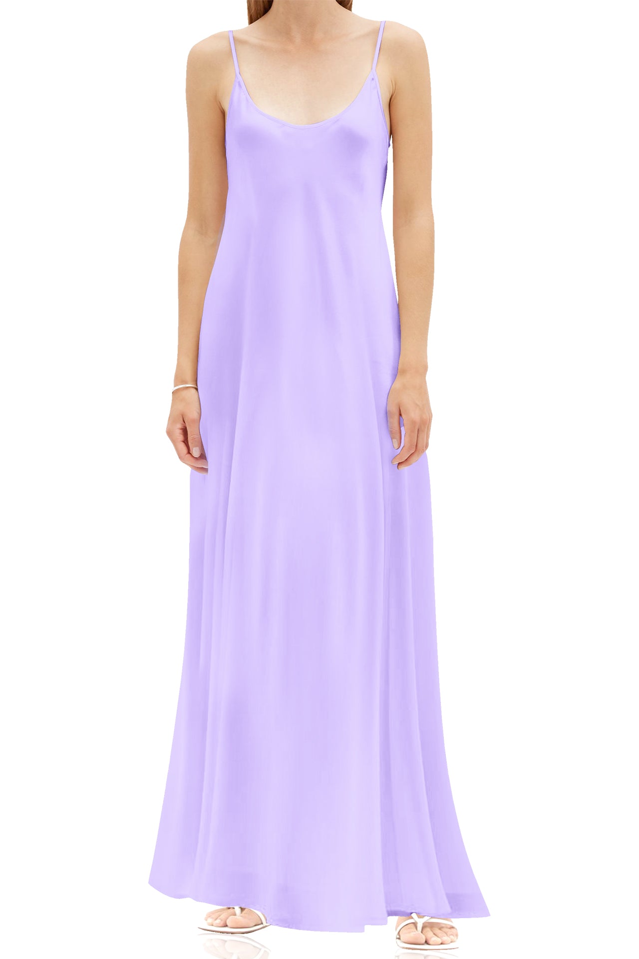 "slip dress purple" "full length slip dress" "Kyle X Shahida" "cami maxi dress"