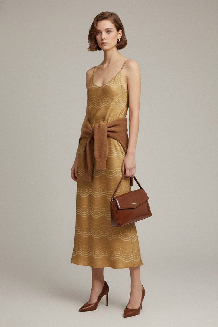 silk slip midi, cami satin dress, womens satin midi, luxury silk gown, elegant slip wear, midi cami outfit