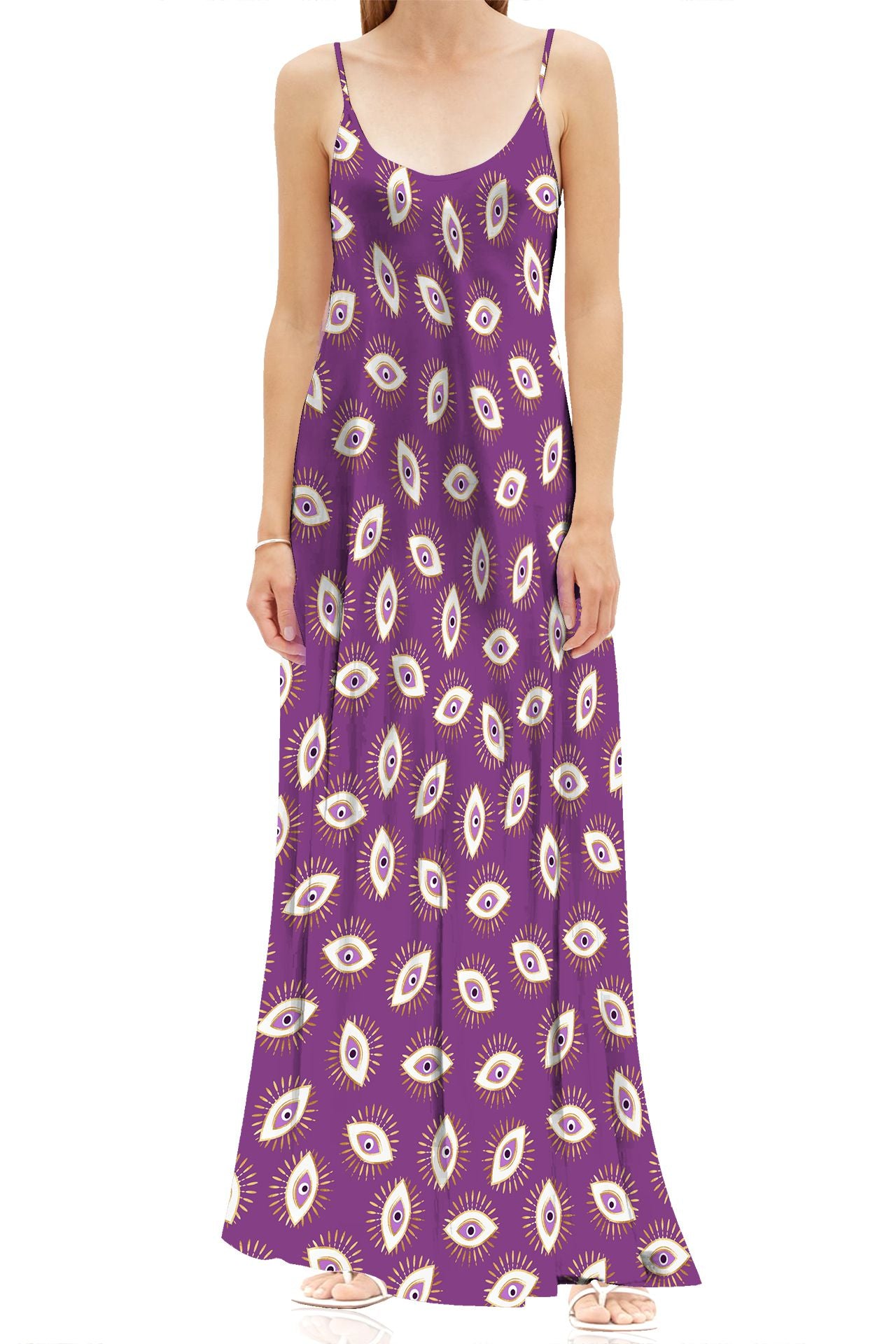 Designer Long Silk Sip Dress, Full Length Slip Dress