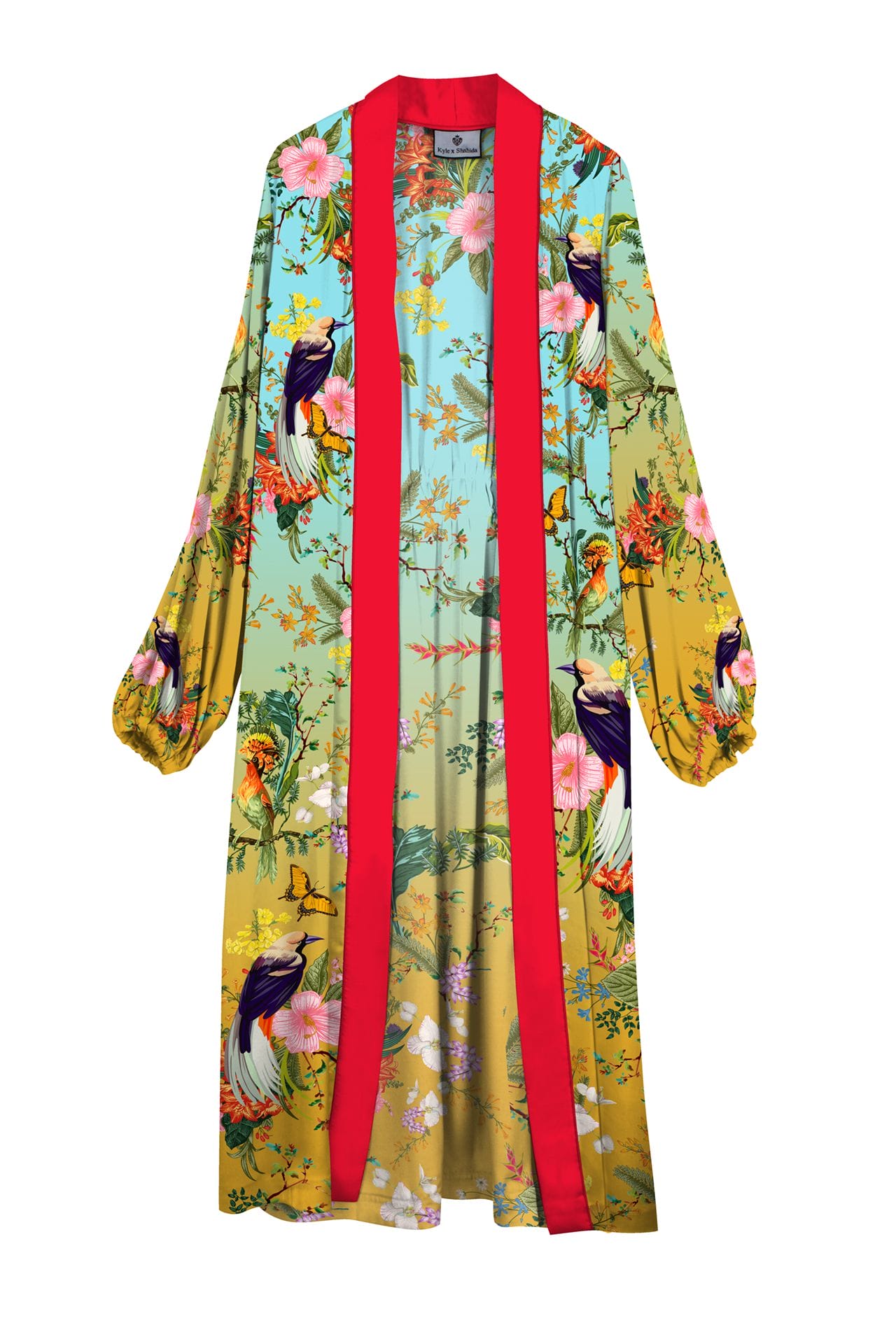 "womens kimono robes" "sexy silk robe" "silk kimono for women" "Kyle X Shahida" "green silk robe"  "yellow silk kimono"