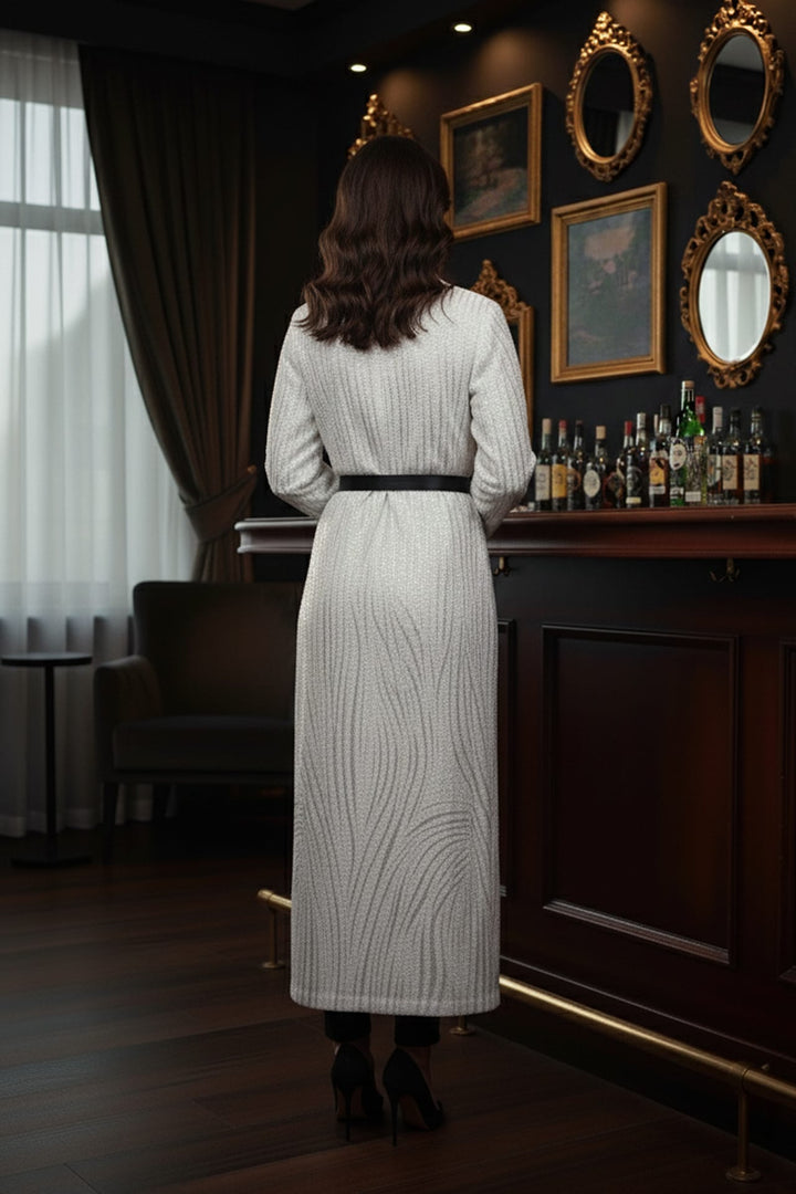 Couture Coats, Designer long coat for events, Holiday party outerwear, Kyle X Shahida,