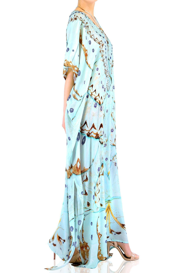 plus size vacation clothes, resort wear dresses, Shahida Parides, kaftan for party,