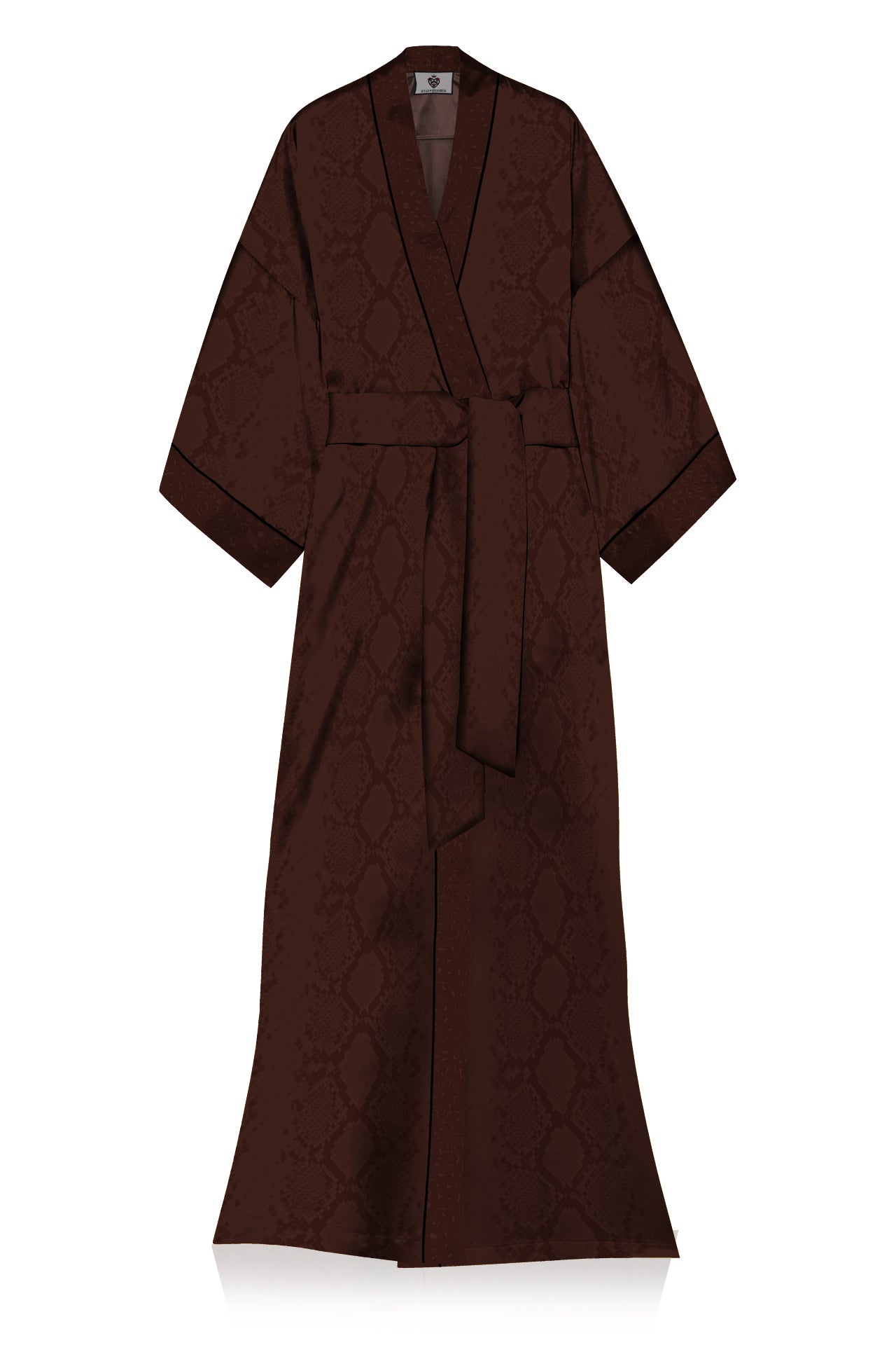 Vegan Silk Long Kimono Robe Dress