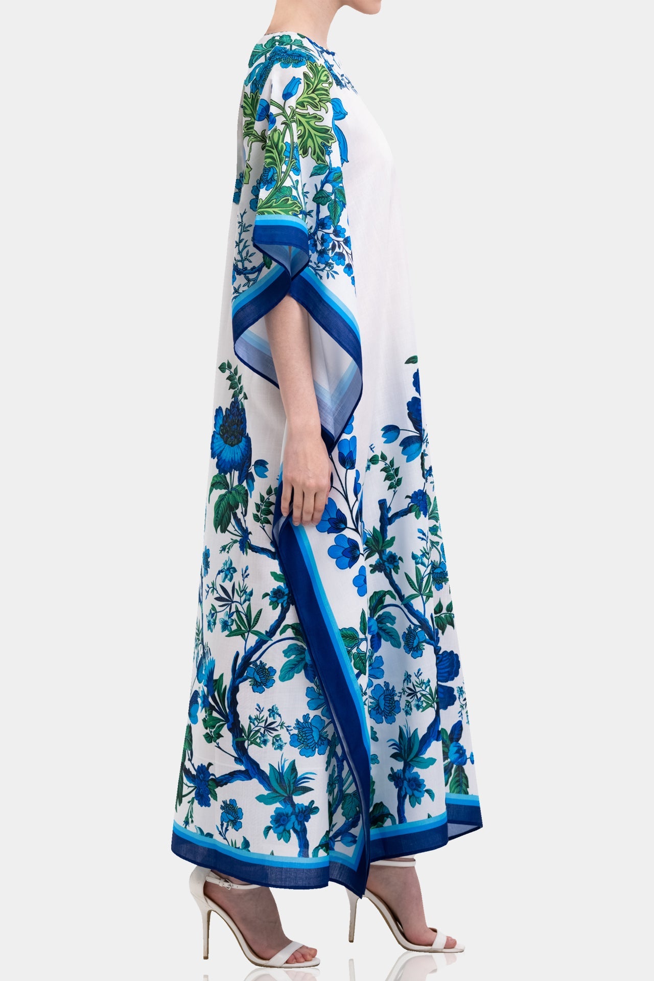 ladies long kaftan dresses Designer Laceup Dress in Cotton 1602nis Satin Pattern DTI Outfits and the Size:4 y