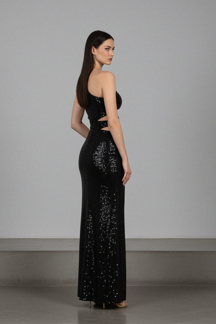 Kyle X Shahida, Luxury One Shoulder Sequin Dress for Prom,