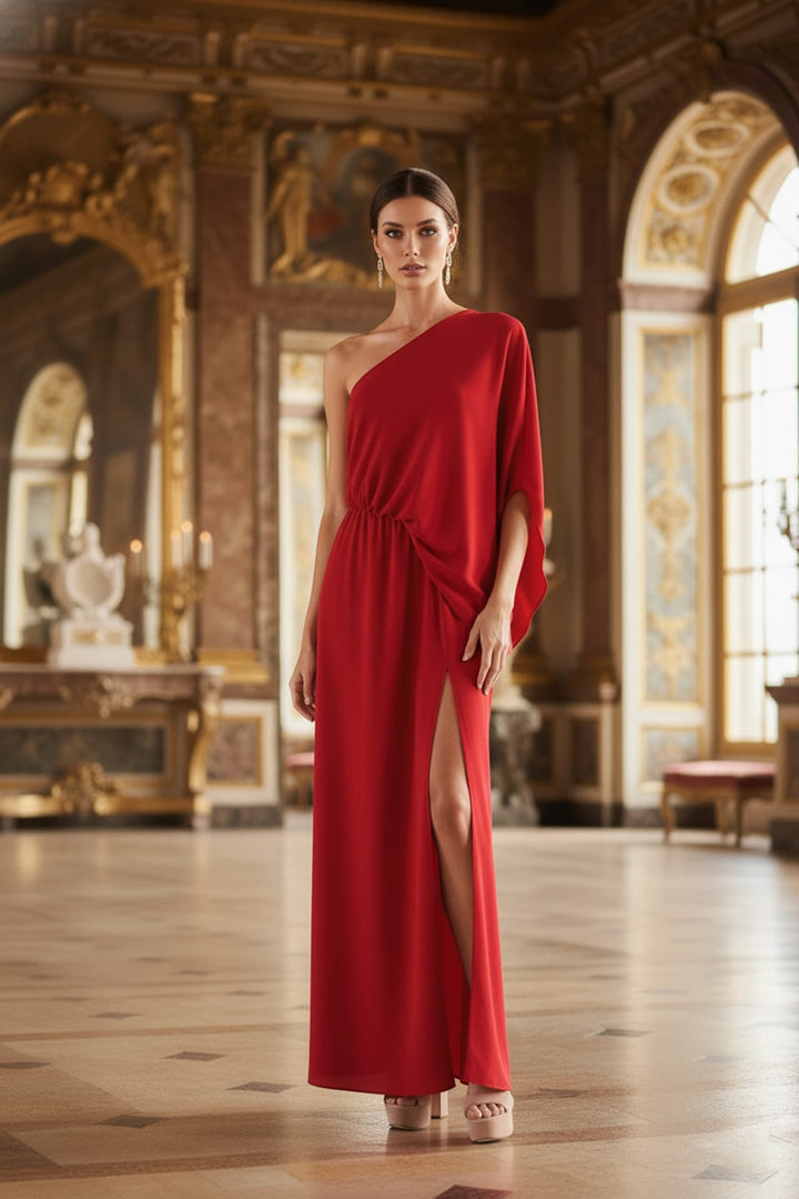 N ea Pari,
Chic One Sleeve Dress,
Elegant One Shoulder Dress,
One Sleeve Maxi Dress,