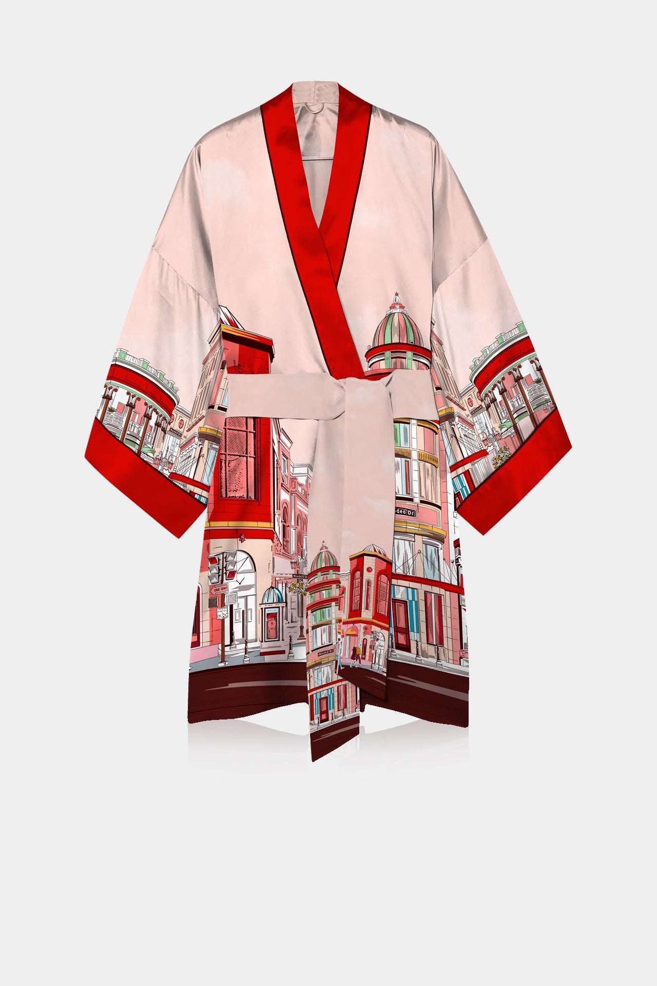 Designer Short Kimonos For Women | Printed Silk Robe | Kyle X Shahida ...
