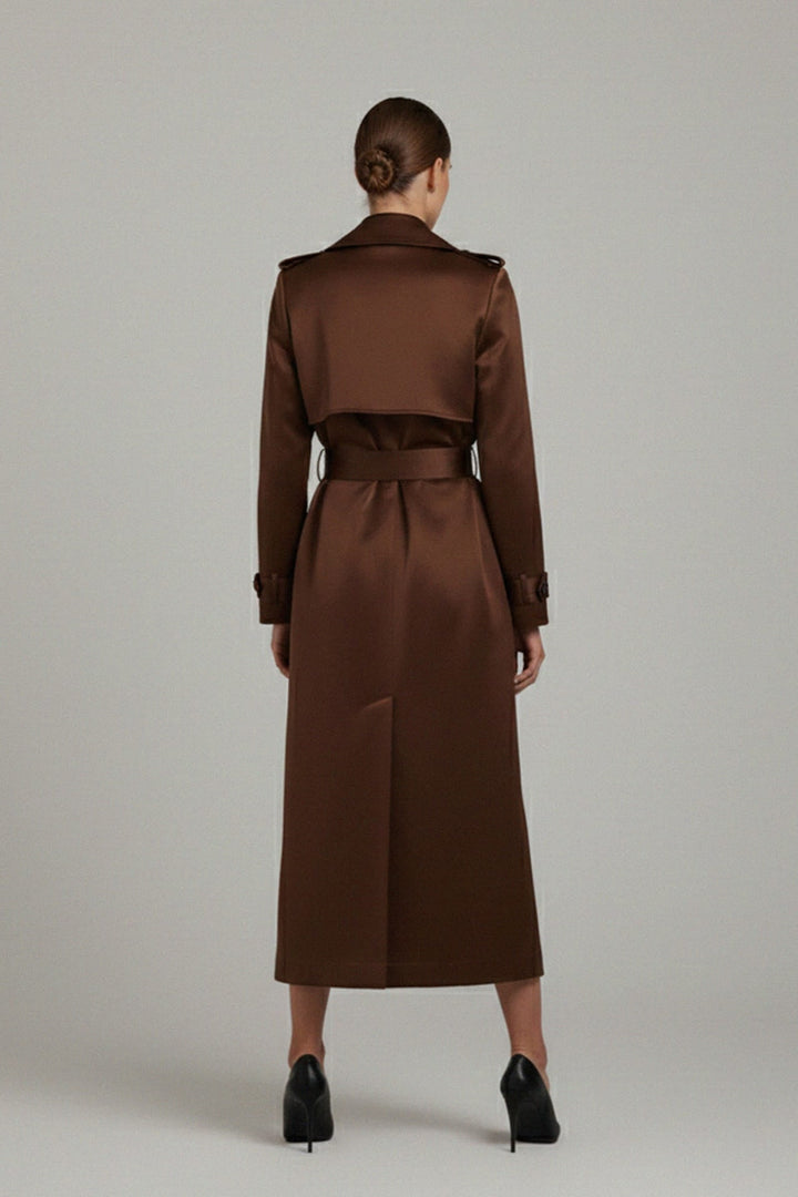 satin-coat, lustrous-finish-coat, luxury-dressing-women, satin-trench-coat, shahida-fashion, womens-outerwear-luxury, high-fashion-coat