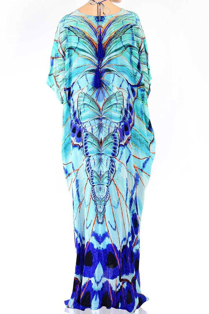 tropical dresses for vacation, cute vacation outfits, Shahida Parides, maxi kaftan,
