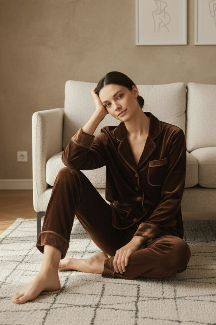Women’s Luxury Loungewear, Premium Velvet Pajama Set