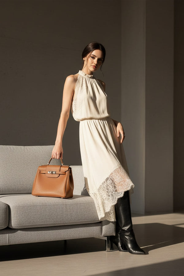 lace-trim evening dress,
chic lace trim outfit,
lace border midi dress,
Shahida Parides,