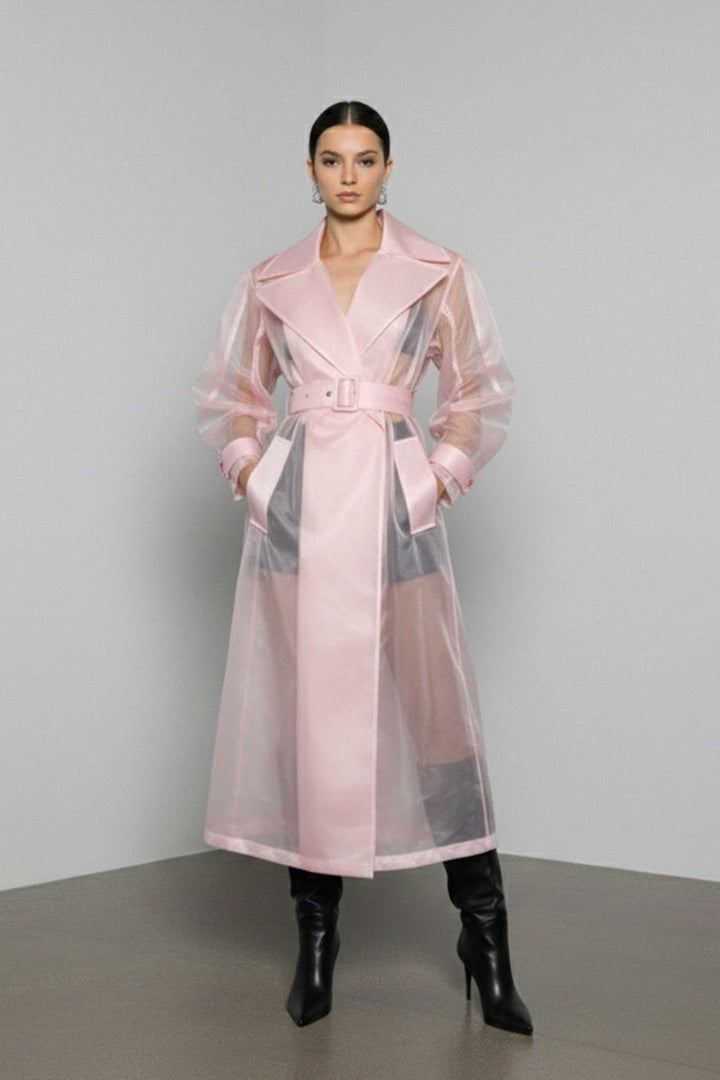 Lightweight organza coat with feminine silhouette, Shahida