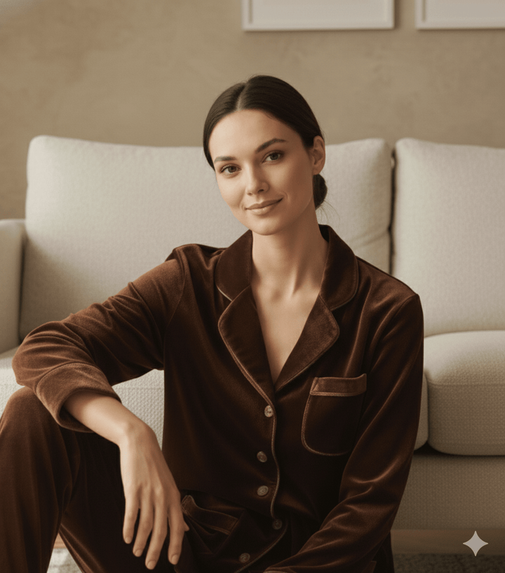 Luxury Velvet Pajama Set Women, Women’s Fashion Loungewear