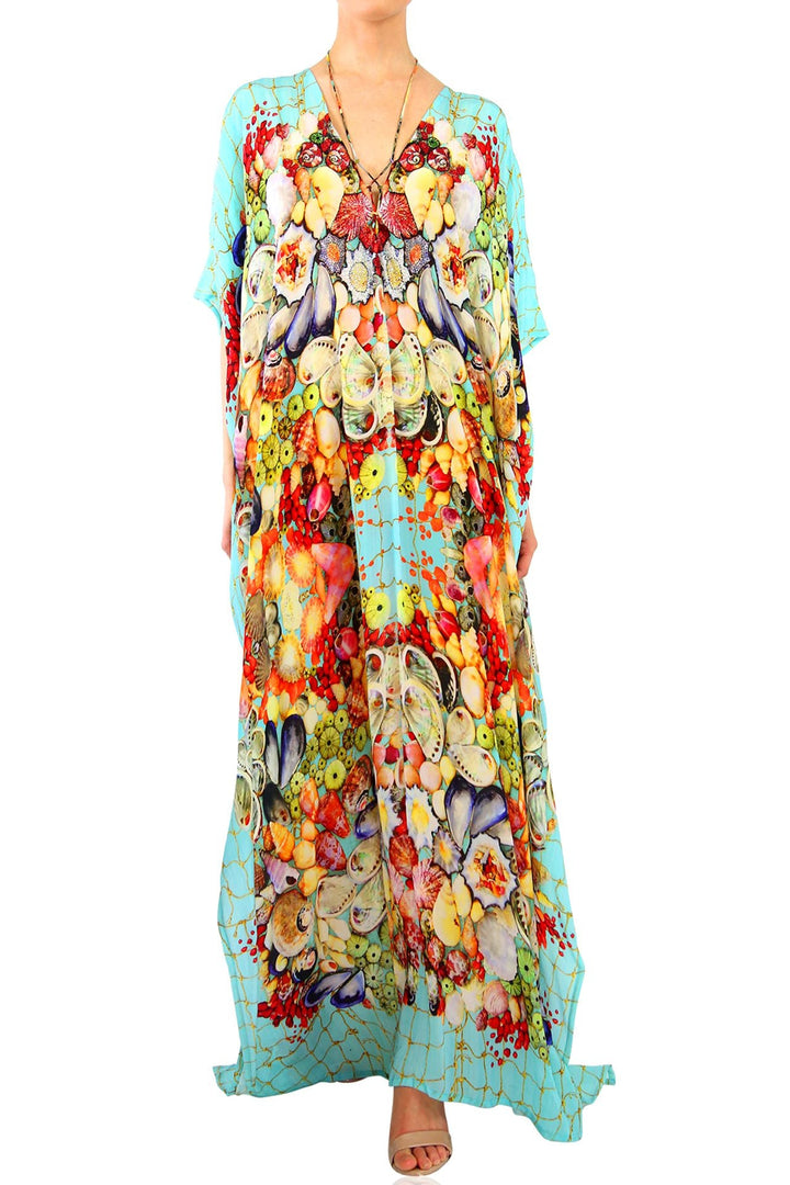Designer Ladies Kaftan Dresses | Long Sleeve Kaftan | Shahida Parides 3XL (20 US - 22 US) Designer Ladies Kaftan Dresses | Long Sleeve Kaftan | Shahida Parides 3XL (20 US - 22 US)