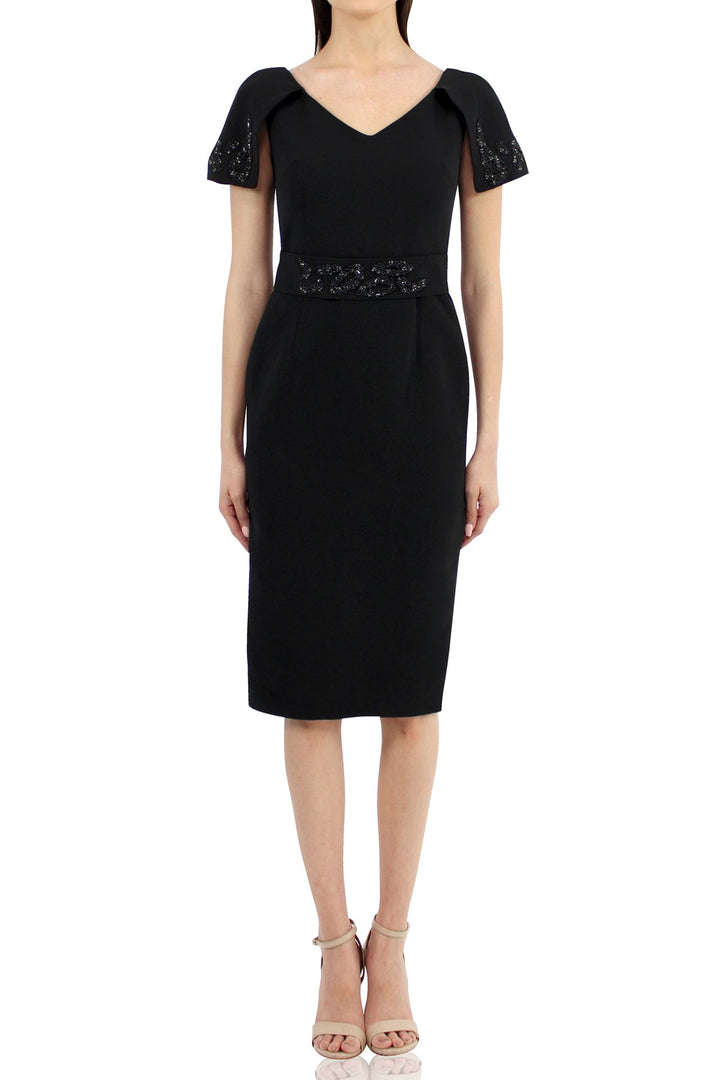 Designer Sequin Dress Women | Black Silk Midi Dress | Kyle X Shahida M Designer Sequin Dress Women | Black Silk Midi Dress | Kyle X Shahida M