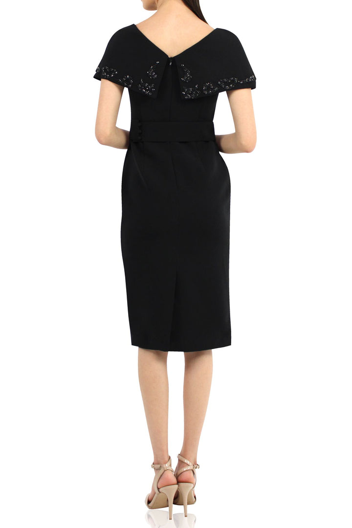 Designer Sequin Dress Women | Black Silk Midi Dress Designer Sequin Dress Women | Black Silk Midi Dress