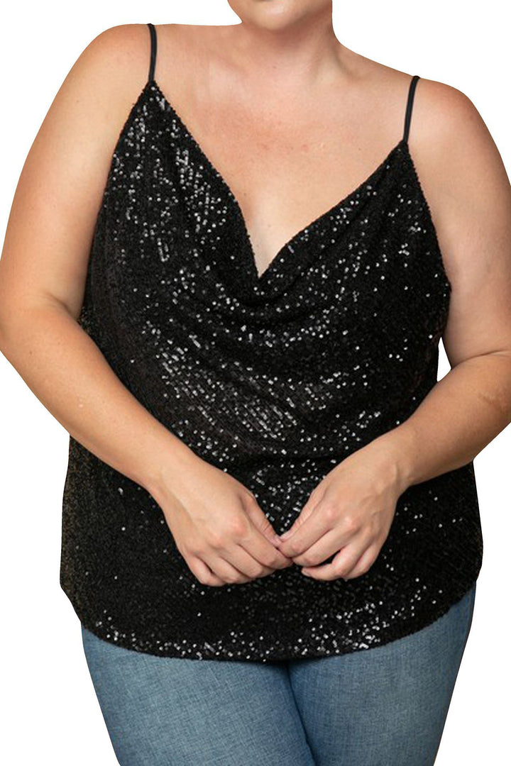 "sexy sequin top" "plus size evening tops sequin" "Kyle X Shahida" "embellished top plus size" "cute sequin tops"