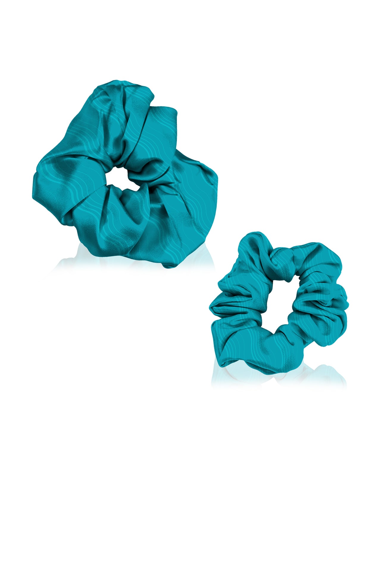"satin printed scrunchies" "Kyle X Shahida" "best silk hair scrunchies" "light blue scrunchie"