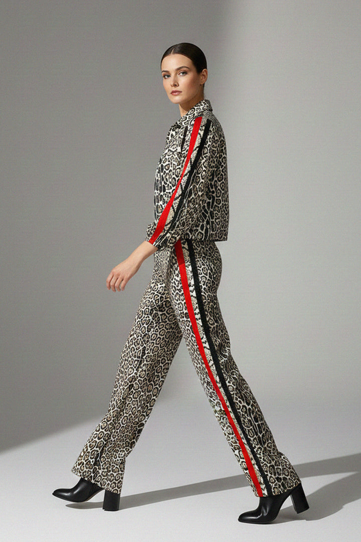 shahida-kyle-richards coord, bold print style, chic women’s suit, elegant track set, modern animal print