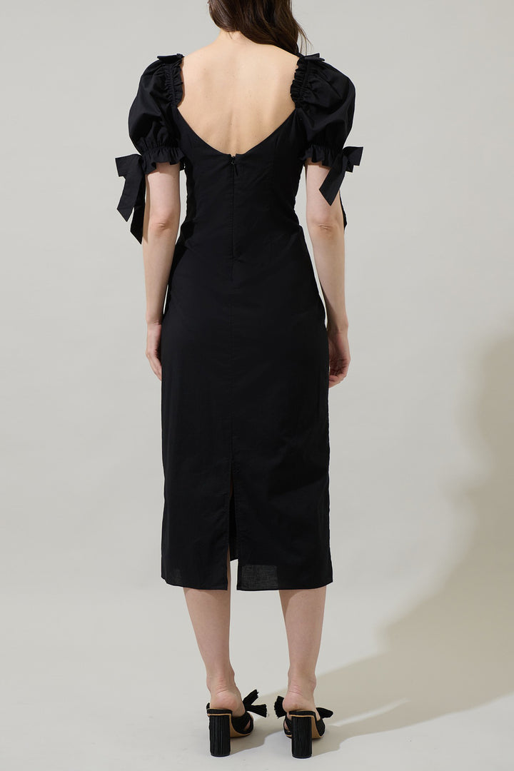 Designer Black Midi Cocktail Dress - Kyle X Shahida Extra Large Designer Black Midi Cocktail Dress - Kyle X Shahida Extra Large