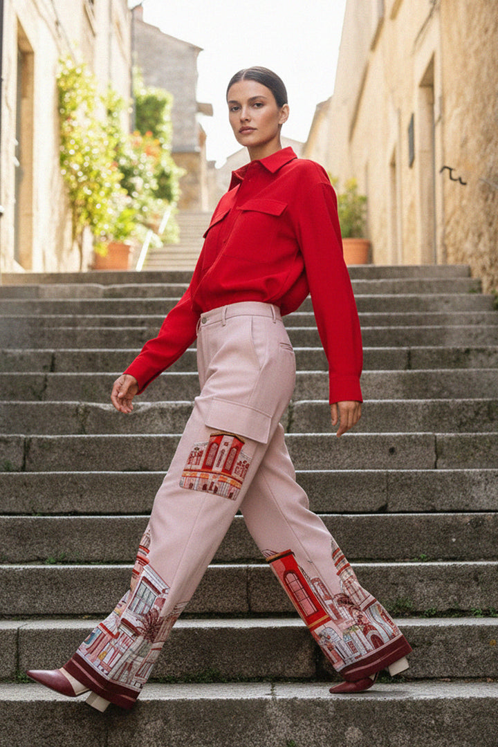 trendy pull-on bottoms, easy fit women pants, stylish everyday wear, Kyle-X-Shahida-Rodeo-Drive-Collective