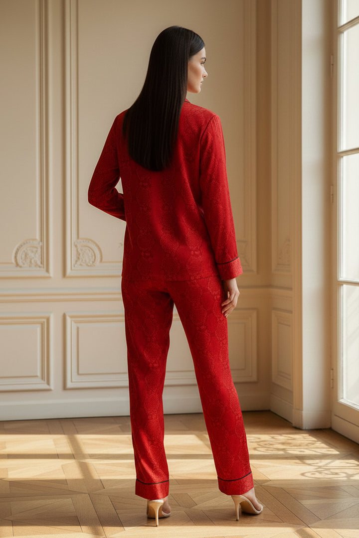 vegan silk night suit, cupro loungewear, women pajamas, eco satin pajamas, luxury lounge set, breathable nightwear