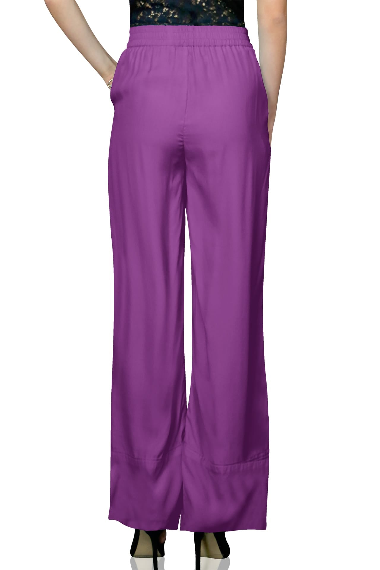"womens plazzo pants" "straight leg dress pants" "Kyle X Shahida" "purple high waisted pants" 