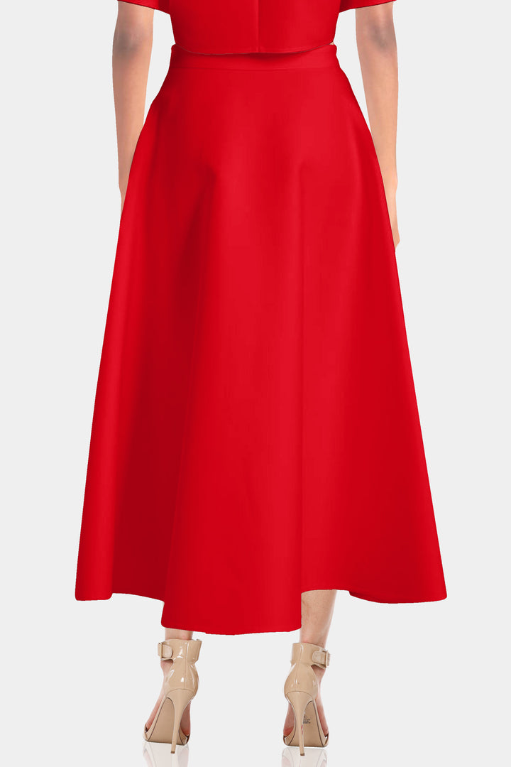 Red Skirt | Mid Length Skirts For Women | Kyle X Shahida Kyle x Shahida Red Skirt | Mid Length Skirts For Women | Kyle X Shahida Kyle x Shahida