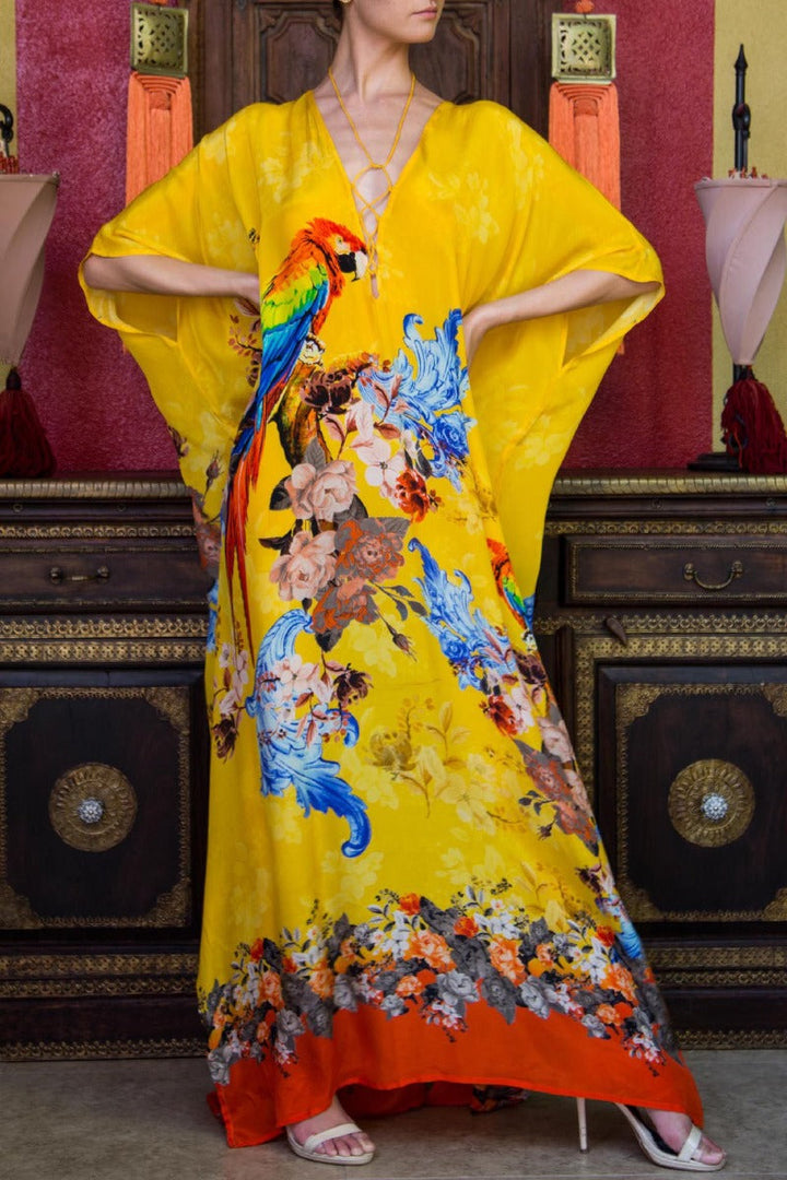  caftans for plus size, silk caftan dress, Shahida Parides, caftans for women, dresses for vacation,