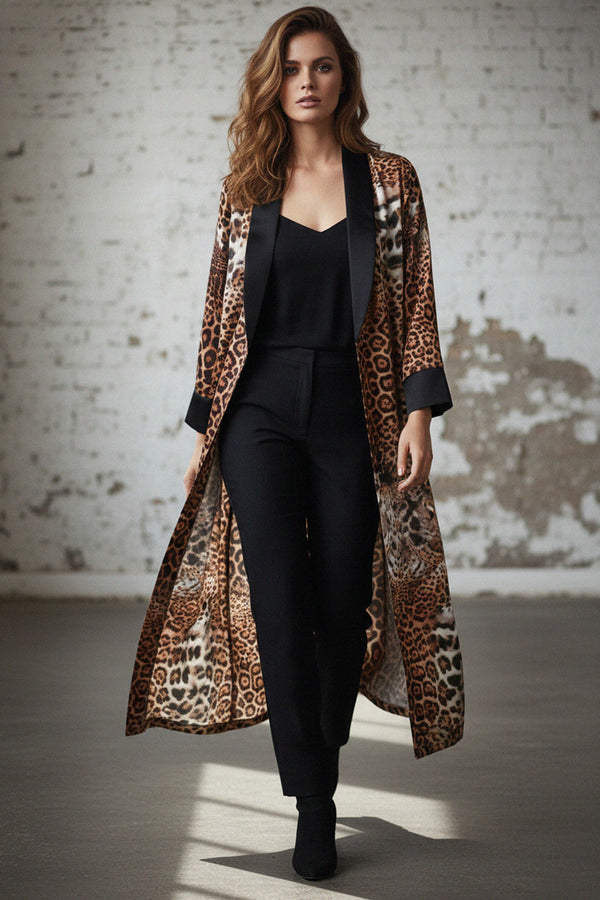 modern glam, chic layering, leopard coat, fashion editorial, shahida-kyle-richards, elegant outfit, statement robe