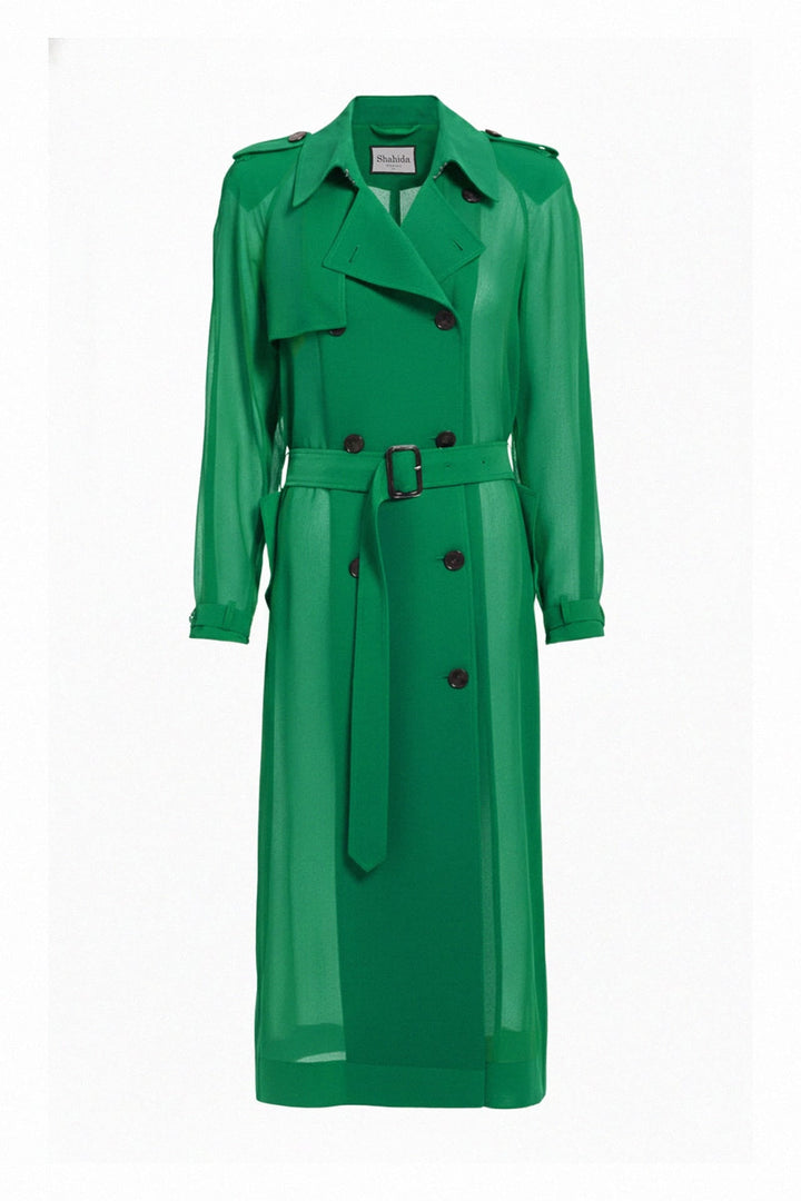 Shahida Parides,
elegant trench coat,
tailored maxi coat,
ankle-length coat,